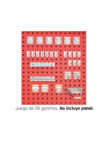 JUEGO DE GANCHOS PARA PANEL...
