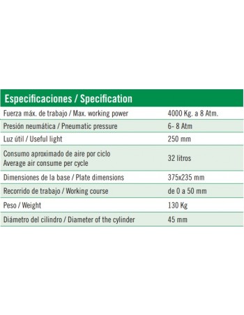 PRENSA NEUMÁTICA DE 4T 2