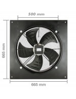EXTRACTOR DE AIRE DE PARED 500MM - 1320RPM