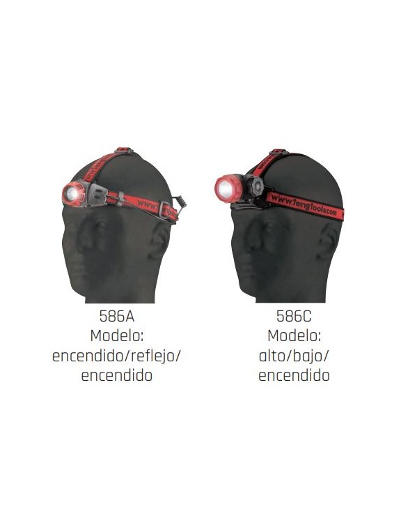LINTERNA DE CASCO LED mods. 586A y 586C