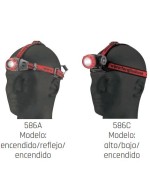 LINTERNA DE CASCO LED mods. 586A y 586C