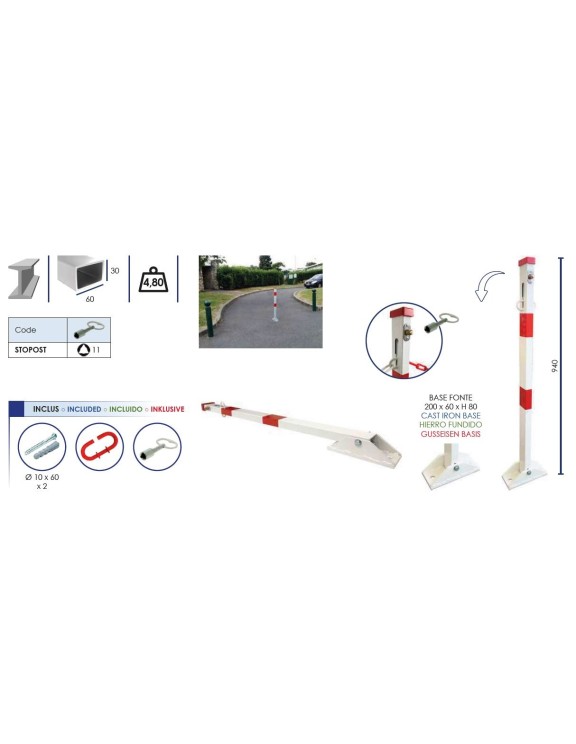 POSTE DE APARCAMIENTO ABATIBLE STOPOST