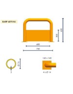 BARRERA PROTECCIÓN CON CHAPA ANTIGOLPES BARP6075NJ - Ø76MM