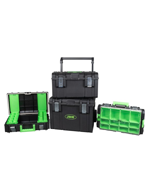 CARRO MODULAR CON 4 CAJAS APILABLES