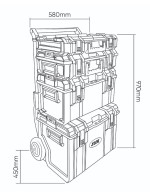 CARRO MODULAR CON 4 CAJAS APILABLES