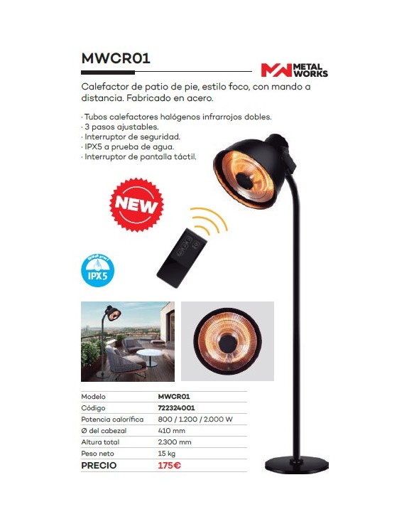 CALEFACTOR INFRARROJO MWCR01 - CON...