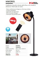 CALEFACTOR INFRARROJO MWCR01 - CON MANDO A DISTANCIA