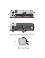 TORNO DE SOBREMESA CON VARIADOR DE VELOCIDAD TM 3110 / 1000x323