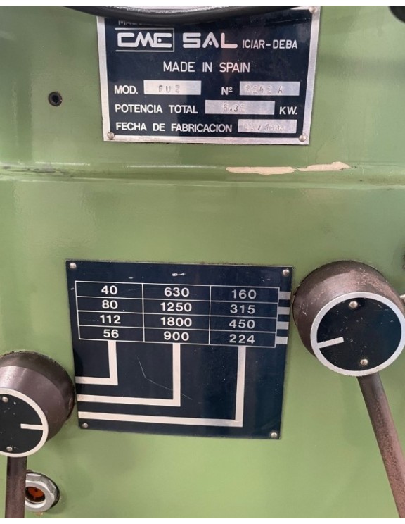 FRESADORA UNIVERSAL CME - FU-2 CON...