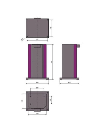 Soporte de Pie con Estante...