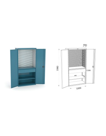 ARMARIO PERFORADO PARA...