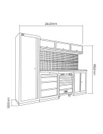MUEBLE MODULAR PARA TALLER + HERRAMIENTAS PARA CARRO DE HERRAMIENTAS