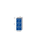 TAQUILLA METÁLICA 3 PUERTAS 2 CUERPOS