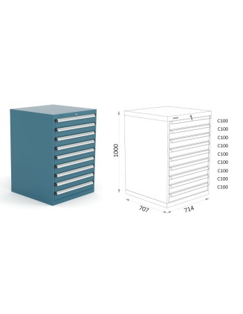 ARMARIO CON 9 CAJONES