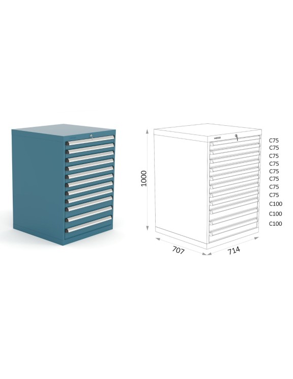 ARMARIO CON CAJONES - 11 CAJONES