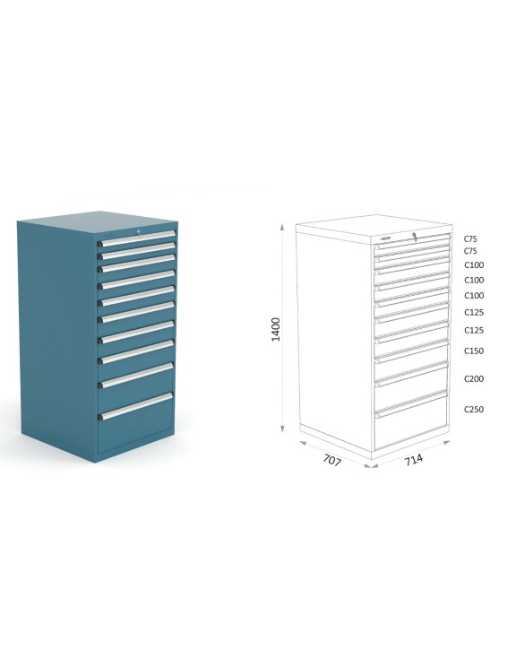 ARMARIO CONCAJONES - 10 CAJONES SERIE...