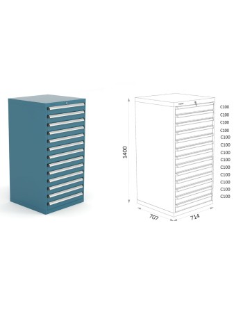 ARMARIO CON 13 CAJONES...