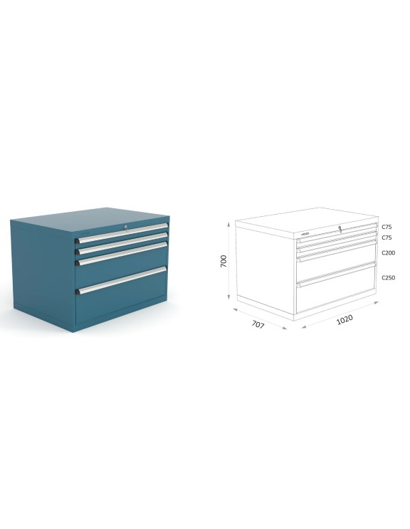 ARMARIO CON 4 CAJONES SERIE 119 1 24/34