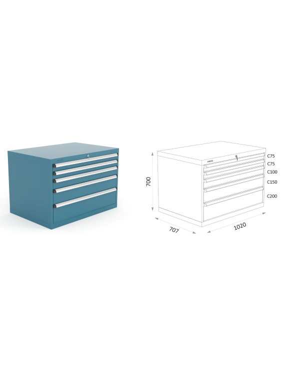 ARMARIO CON 5 CAJONES SERIE 119 1 26/36