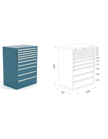 ARMARIO CON 10 CAJONES...