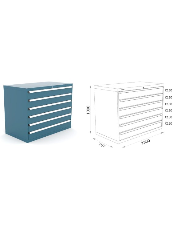 ARMARIO CON 6 CAJONES SERIE 143 2 33