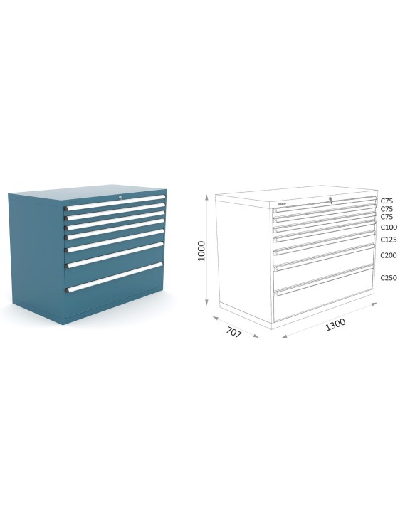 ARMARIO CON 7 CAJONES SERIE 143 2 34