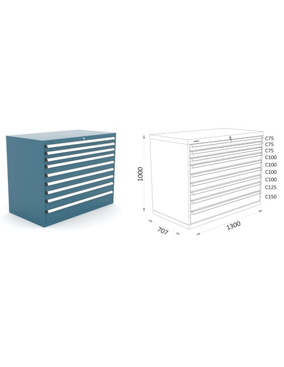 ARMARIO CON 9 CAJONES SERIE 143 2 36