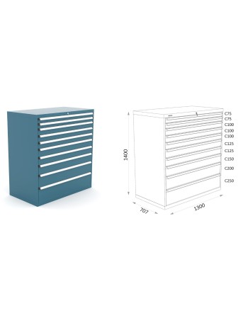 ARMARIO CON 10 CAJONES...