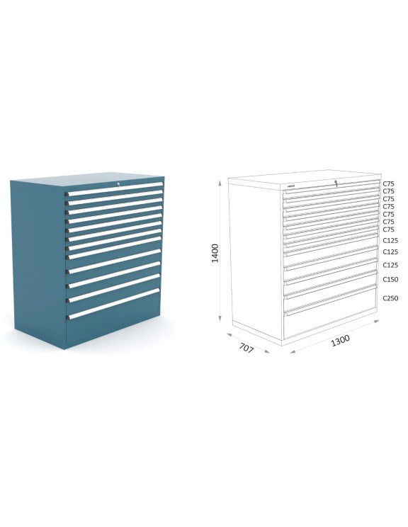 ARMARIO CON 12 CAJONES SERIE 143 4 38