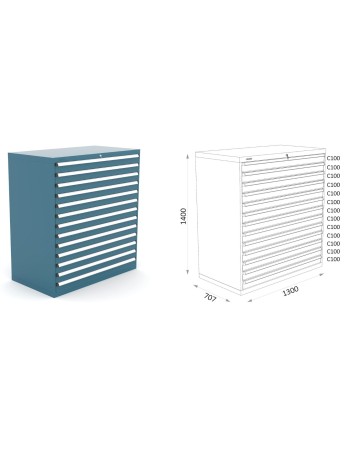 ARMARIO CON 13 CAJONES...