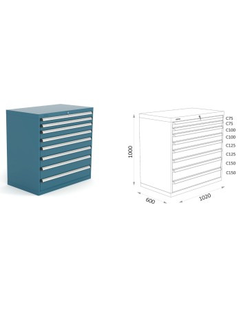 ARMARIO CON 8 CAJONES SERIE...