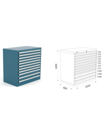 ARMARIO CON 11 CAJONES...