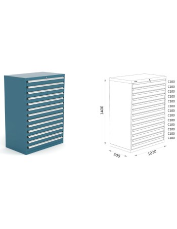 ARMARIO CON 13 CAJONES...