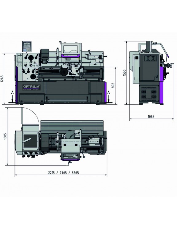 TORNO DE BANCADA CON DPA TH 4615D /...