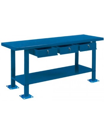 BANCO DE TRABAJO AZUL 2000MM