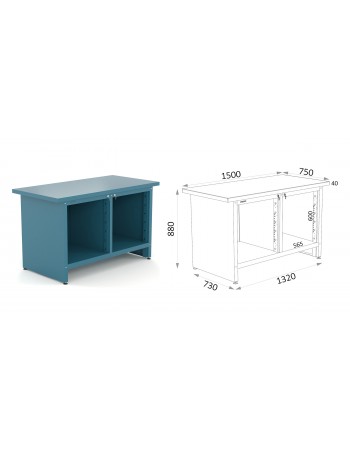 BANCO MODULAR CHAPA DE...