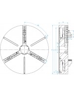 PLATOS AUTOCENTRANTES DE 3 GARRAS VTL PARA TORNO VERTICAL TDG