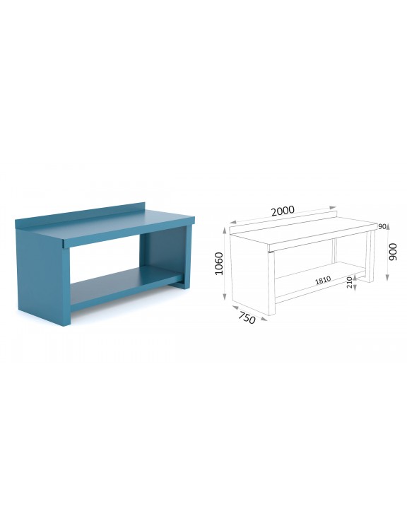 BANCO DE TRABAJO REFORZADO 1000MM /...