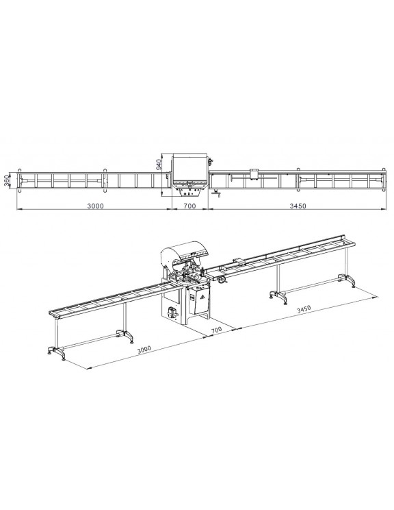 TRONZADORA DE ALUMINIO TLG-352-M